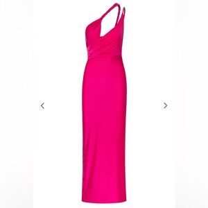 Baobab Collection One Shoulder Fuchsia Dress